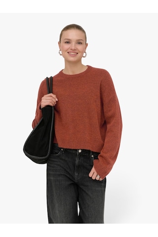 Only Onlsımonı L/s O-neck Pullover Knt Noos Kırmızı Kazak - 15368976