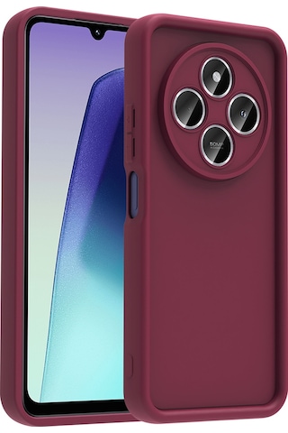 Toyigoo Redmi 14c Kılıf Kamera Korumalı Ananas Kapak - Mürdüm Mürdüm