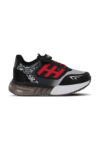 Slazenger Enzo F Unisex Çocuk Siyah / Kırmızı Günlük Spor Ayakkabısı