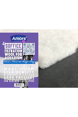 Amore Akvaryum 150gr Silikonsuz Filtre Elyafı 100x150cm Soffice