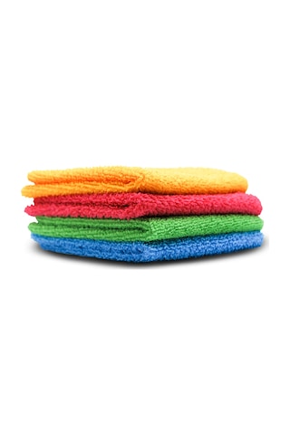 Çok Amaçlı 4 Lü Mikrofiber Temizlik Bezi 4 Adet Şeffaf