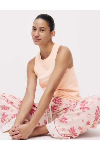 Marks & Spencer Saf Pamuklu Cool Comfort:trade Mark: Pijama Atlet Üstü Pembe
