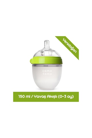 Comotomo Antikolik Yavaş Akışlı Silikon Biberon 150 ML - Yeşil