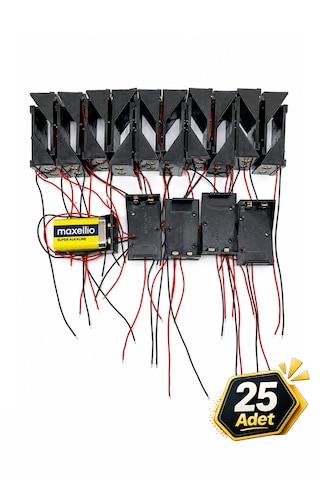 Pil Yuvası 9v Açık - 25 Adet
