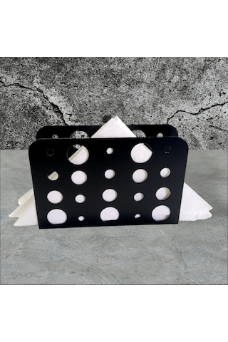 Glare Peçetelik Delikli Mat Siyah Siyah