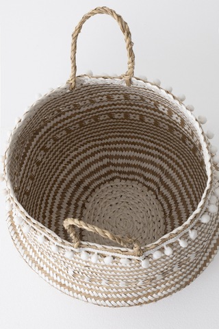 Meander El Örme Rafya Çok Amaçlı Kulplu Sepet 40cm 8992 Natural