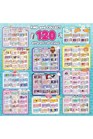 Sticki Rolls Sticki İstasyon Paketi Stickerlı Bileklik Çıkartmalı Etiket Çok Renkli