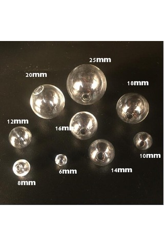 Soulader 6 Mm 10 Adet Yuvarlak Cam Şişe Kolye Ucu Dıy Takı Tasarımı İçin Şeffaf Cam Küre Kabarcık Kapaklı Kolye Aksesuar Seti Çok REnkli