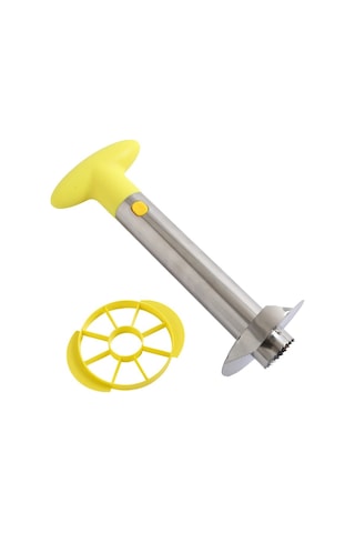 Cbtx Paslanmaz Çelik Ananas Soyucu Dilimleme Meyve Kesici Mutfak Aletleri Sarı Saplı