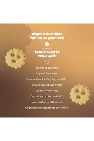Humm Organic Tahinli ve Pekmezli Vegan Kurabiye 55 G