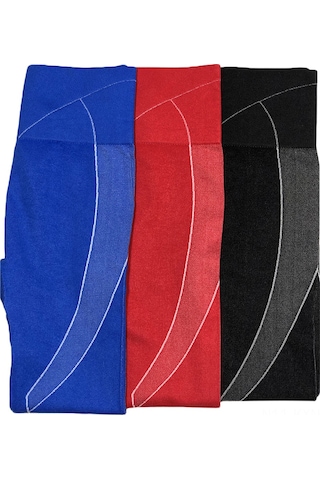 Kosona Kadınlar İçin Yüksek Belli, Dar Kesimli, Hızlı Kuruyan Spor Tayt - Pilates, Koşu Ve Egzersiz İçin Elastik Mavi Tayt 9023 Mavi