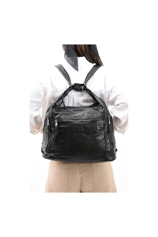 Suni Deri Yumuşak Dokumalı Sırt Omuz Çantası Siyah Model: 571-11-13b - Siyah