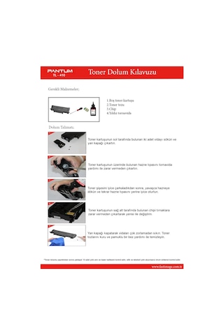 Fast Pantum Tl410h - Tn411h Refill- M6700-m6800- M7200-p3010 1toz+3k Chip Toner Dolum Kiti