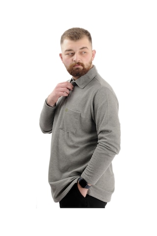 Mode Xl Büyük Beden Erkek Sweatshirt Polo Yaka Uzun Kol Waffle 23449 Haki Haki