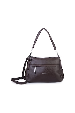 Nas Bag Çok Gözlü Yumuşak Ve Hafif Yapılı Çift Askılı Omuz Ve Çapraz Çanta 30x24 Cm Kahve Victoria