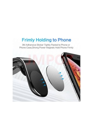 Powerway Tt23 Mıknatıslı Araç Içi Telefon Tutucu Mandallı L-Type