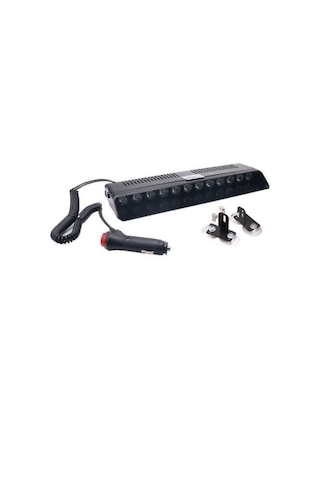 12 Ledli Cam Içi Çakar Vantuzlu Çakar Lamba Kırmızı-Beyaz-Mavi (527719254)