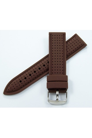 Kahverengi Kokusuz Silikon 22Mm Saat Kordonu Yumuşak Spor Kayışı