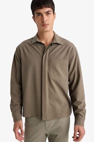 Defacto Poplin Gömlek G6253ax25wnbn571 Kahve-bn571