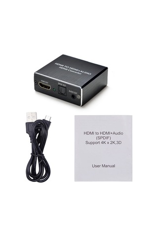 Hdmi Ses Ayırıcı Hdmi to Hdmi + 3.5mm Audio + Optik SPDIF Out