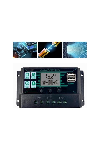 Pazly Suntek Pwm Şarj Regülatörü Mppt Güneş Paneli Akü 20-60a Av