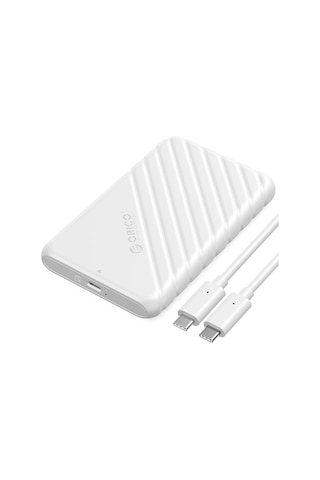 Orico 25PW1C-C3 Type-C to Type-C USB3.1 Gen1 6 Gbps 2.5” SATA SSD Hard Disk Kutusu Beyaz