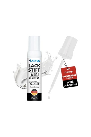 Licargo Beyaz Parlak Oto Boya Kalemi 12ml, Yüksek Kapatma Gücü Ve Hızlı Kuruma