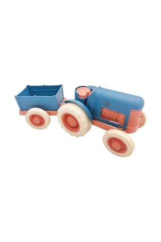 Let's Be Child Römorklu Sürtmeli Plastik Traktör Lc-30878 Lacivert-turuncu