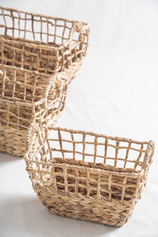 Soléa Hasır 3 Lü Sepet Krem