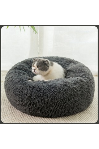 Mufunye Kendiliğinden Isınan Kaymaz Tabanlı Yumuşak Kedi Yatağı H