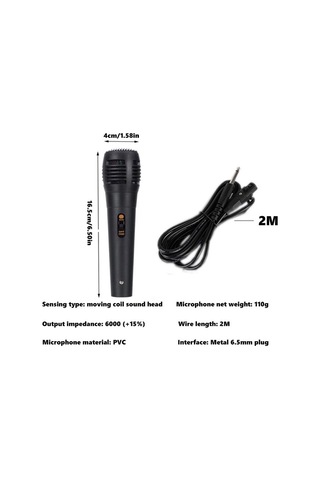 Karaoke İçin Uyumlu El Mikrofonu Kablolu 3mt Dinamik D05