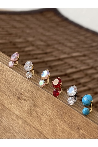 Yüksek Kalite G23 Titanium Parlak Zirkon Taşlı Titanyum Göbek Piercingi Taş 10mm DUMMY 236120349 429