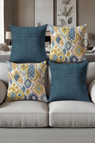 Dijital Baskılı Yumuşak Dokulu 4 Lü Kırlent Kılıfı Takımı 43x43 Cm Krl0086 Renkli