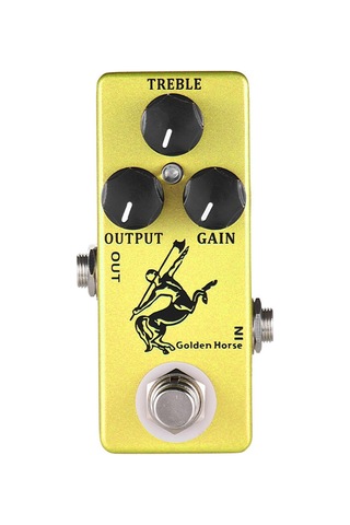 Moskyaudio Golden Horse Gitar Overdrive Efekt Pedalı Full Metal Sarı