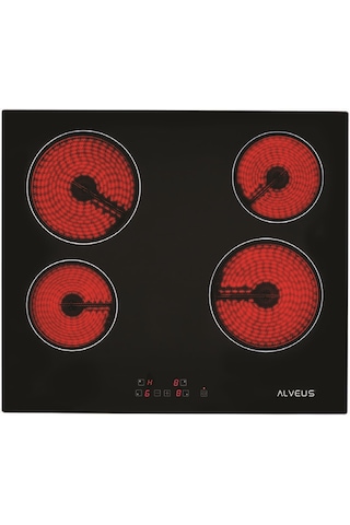 Alveus V-604 BL Vitroseramik Ankastre Ocak Siyah