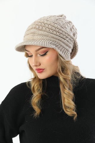 Siperli Çift Kat Taş Triko Örme Bere Taş