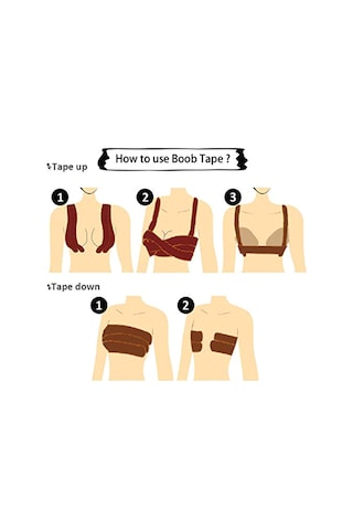 Youtek Yapışkanlı Göğüs Kaldırma Bandı - Su Geçirmez, Nefes Alabilir, A-e Beden Uygun