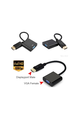 Displayport To Vga Çevirici Adaptör Display Port
