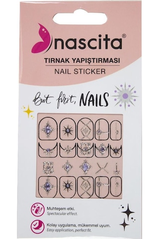 Nascita Tırnak Üstü Sticker Gümüş Temalı