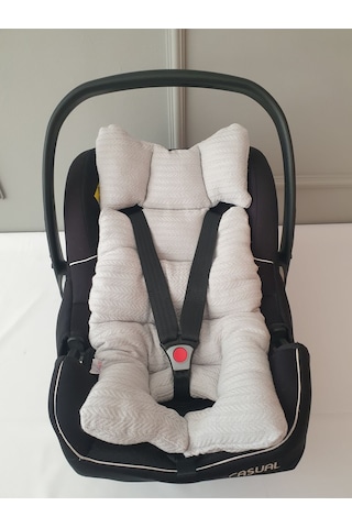 Puset Örtüsü & Puset Minderi Seti - Pike Kumaş - Gri