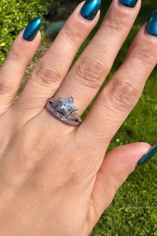 Silver Çift Sıra Yıldız Yüzük Silver