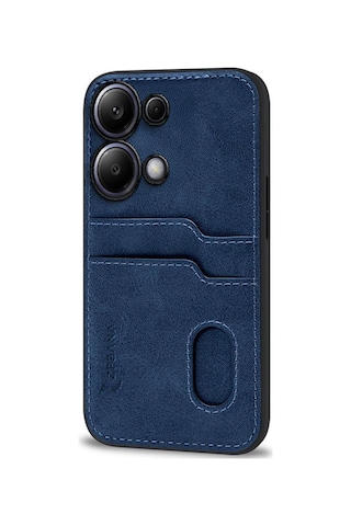 Xiaomi Redmi Note 13 Pro 5g Kılıf Zebana Kartlıklı Lüx Deri Kılıf Lacivert