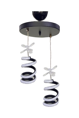 Rüzgar Led Avize 2li Sarkıt Model Avize Siyah