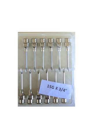Muhtelif - Enjektör İğne Ucu Çelik 15g X 3/4" 1 Paket 12 Adet Muhtelif - Enjektör İğne Ucu Çelik 15g X 3/4" 1 Paket 12 Adet