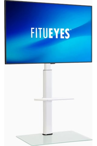 Fitueyes 32-60 Inç Lcd/led Tv Sehpası, Döner Ve Yüksekliği Ayarlanabilir, Vesa 600x400 Mm Tv Ünitesi Beyaz