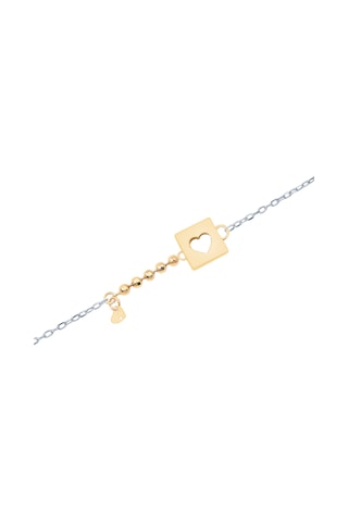 Diamond Line - Gülaylar 14 Ayar Altın Figür Bileklik Sarı Altın