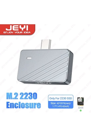 Jeyı 2230 M.2 Nvme Ssd Kutusu Type-c Girişli Tüm Cihazlara Uyumludur Yüksek Performans 10gbps Süper Hızlı Yeni Nesil Son Teknoloji Ce Lisanslı
