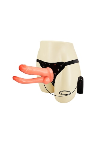 Truva Shop Baile Çift Taraflı Belden Bağlamalı Penis Realistik Çatal Vibratör
