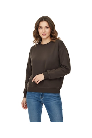 Baglan Kadın Spor Sıfıryaka Sweatshirt Bgl-st05061 Kahverengi