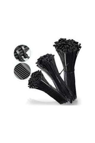 Uv Tork Kablo Bağı Cırt Kelepçe 7,6 Mmx550 Mm Siyah 100 'lü Paket